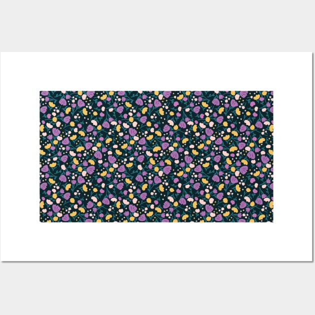 Painted floral lavender Wall Art by RigaSutherland